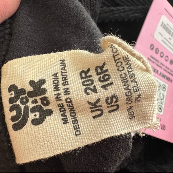 Lucy & Yak Jenny Dungaree overalls jumpsuit ORGANIC CORDUROY Black NWT Size 16R - Picture 11 of 12